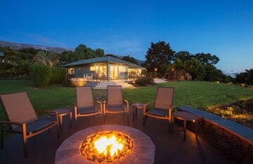 Gas fire pit for convenience