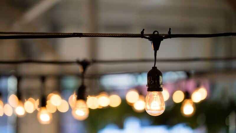 Patio String Lights glass or plastic