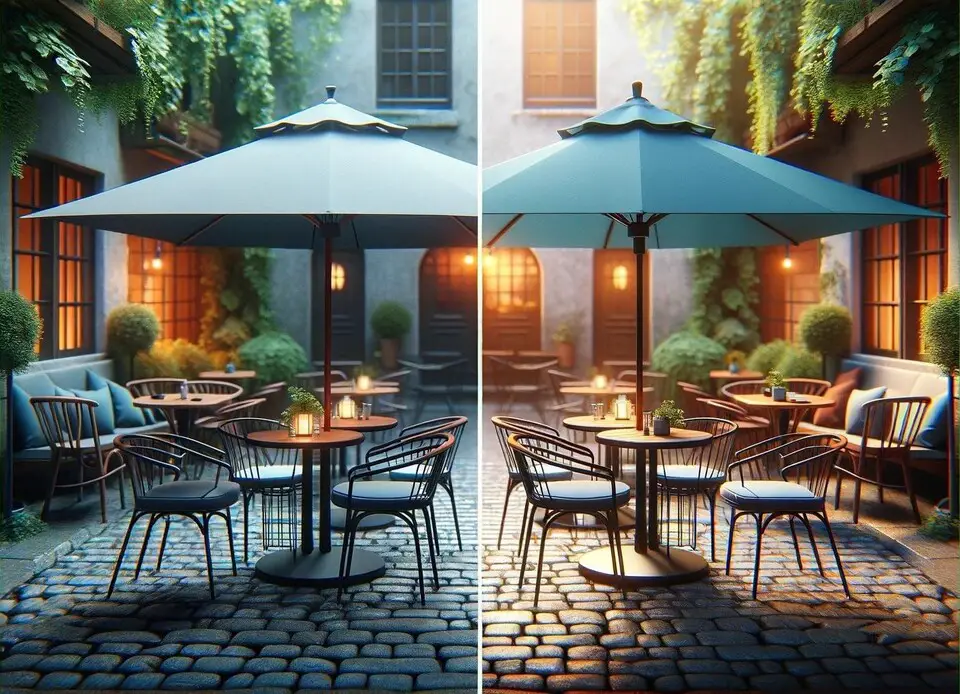 square vs round patio umbrella